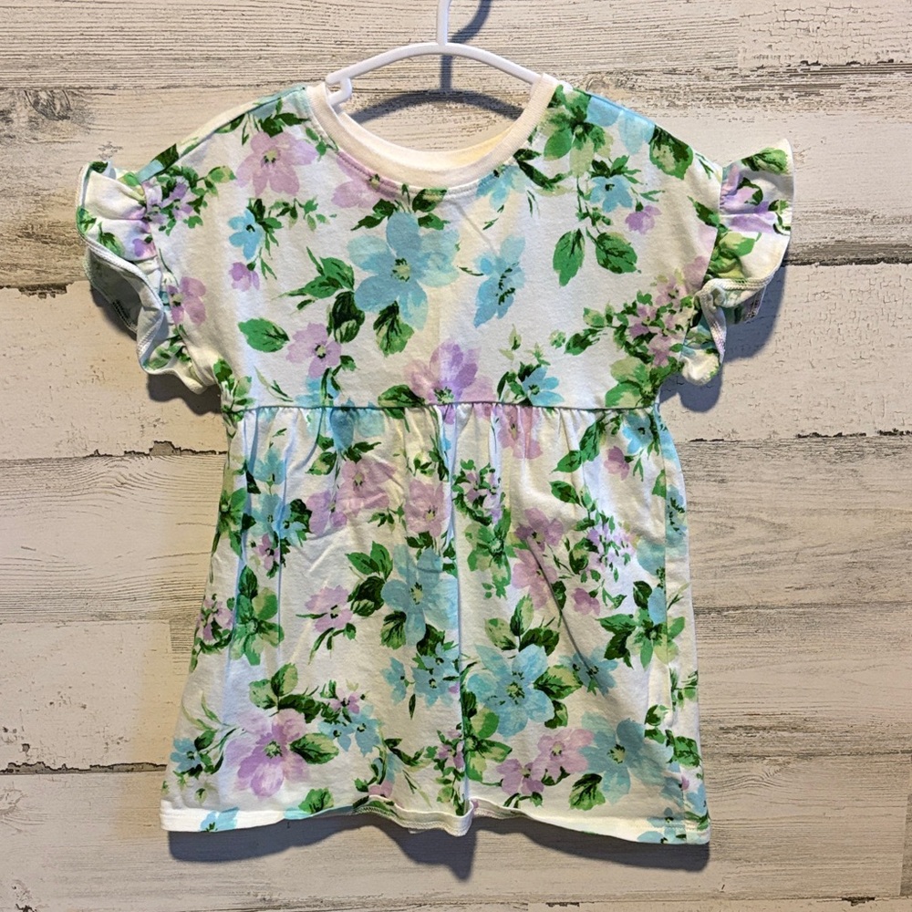❤️ PICK 4/$20 Old Navy Kids Floral Dress - Green and Purple